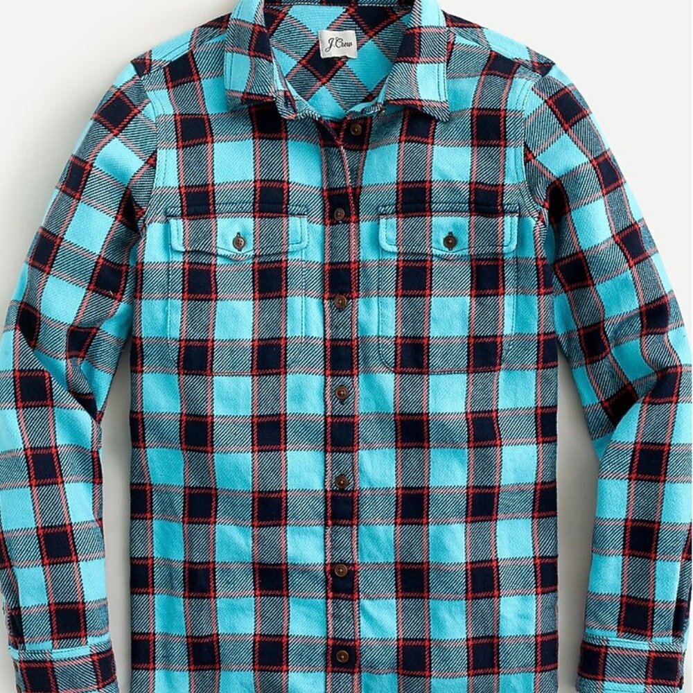 J. Crew Shirt Jacket – Stanton Plaid Flannel, Medium – NWT - $110 Retail